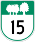 Route 15 marker