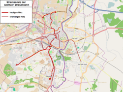 Görlitz tramway network, November 2012.