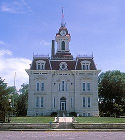 Chase County Courthouse designed by Kansas State Capitol architect John G. Haskell