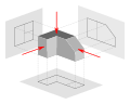 First Angle Projection in vector