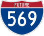 Future Interstate 569 marker