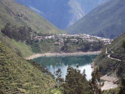 View of the town of Laraos