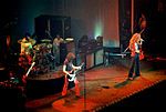 Led Zeppelin perform at Chicago Stadium in January 1975, a few weeks before the release of Physical Graffiti.