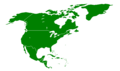 North America with country divisions