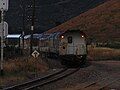 AK class carriages on the TranzAlpine on 24 January 2016.