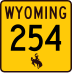 Wyoming Highway 254 marker