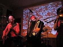 Andre Temkin and Anton Van Oosbree performing as members of Chervona at the Alberta St. Public House, 31 December 2009.