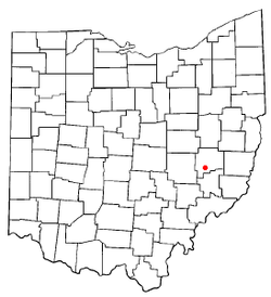 Location of Byesville, Ohio