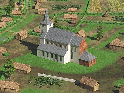 3D reconstruction of Saint Laurentius church around 1780