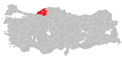 Location of Zonguldak Subregion