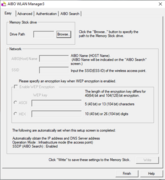 The AIBO WLAN Manager interface.