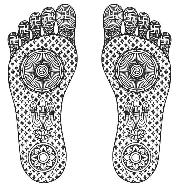 File:Buddha's Footprints.svg