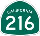 State Route 216 marker