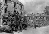 American forces in Coutances, France, during Operation Cobra