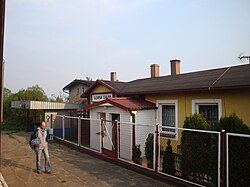 Exterior view of the railway station