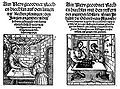 Two arithmetic books published in 1514 – Köbel (left) using a calculation table and Böschenteyn using numerals