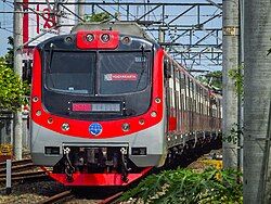 KFW i9000 type EMU TS-07 bound for Palur leaving Yogyakarta station