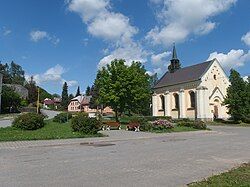 Centre of Nedvězí with the Church of Saint Procopius