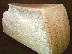 Parmigiano-Reggiano, a granular cheese