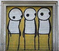 Example of Stik's graffiti