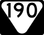 State Route 190 marker