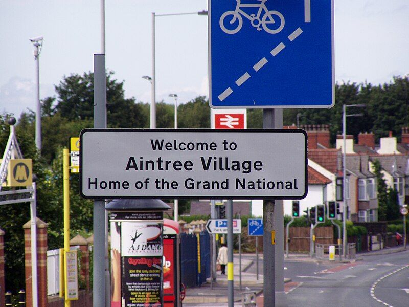 File:Aintree Village sign.jpg