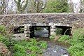 The bridge carrying the B3314 road over the River Camel at Slaughterbridge.