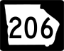 State Route 206 marker