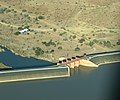 View of the dam gates from above