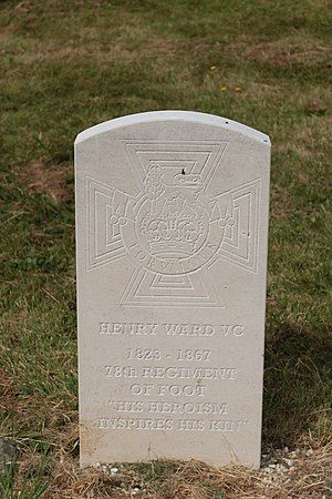 Headstone of Henry Ward VC, Great Malvern Cemetery, Great Malvern, United Kingdom