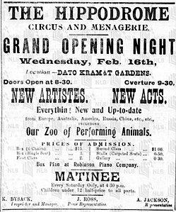 Hippodrome Circus Advertisement