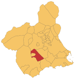 Location in Murcia