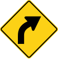 Curve to the right