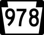 Pennsylvania Route 978 marker