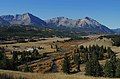 Chinook Peak (left) and Sentry Mountain (right) rising above Crowsnest Valley