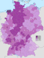 EKD Protestants according to the 2011 census.