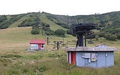 The ski area in summer