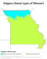 Image 60Köppen climate types of Missouri (from Missouri)