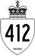 Highway 412 marker