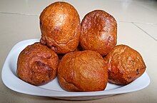 Puff-puff, a common Nigerian snack made from deep-fried yeast dough shaped into balls