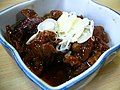 Gyū-suji nikomi (牛筋煮込み), a Japanese dish made from stewed beef tendon