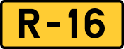 R-16 regional road shield}}