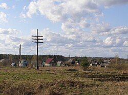 One of the streets in Besovets (Karelia)