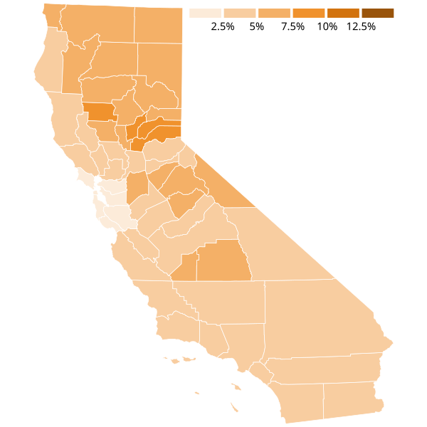 File:2024-california-senate-regular-early-results-by-county-custom-palette.svg