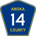 County State-Aid Highway 14 marker