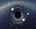 Image 24Simulated view of a black hole. Jacob Bekenstein predicted and co-discovered black hole entropy (from Culture of Israel)