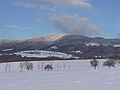 The mountain in winter seen from the southwest