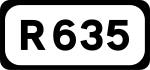 R635 road shield}}