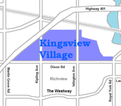 Location of Kingsview Village