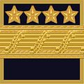 Flight suit sleeve insignia (Ärmmatta m/02) for a general[9] (1972–present)